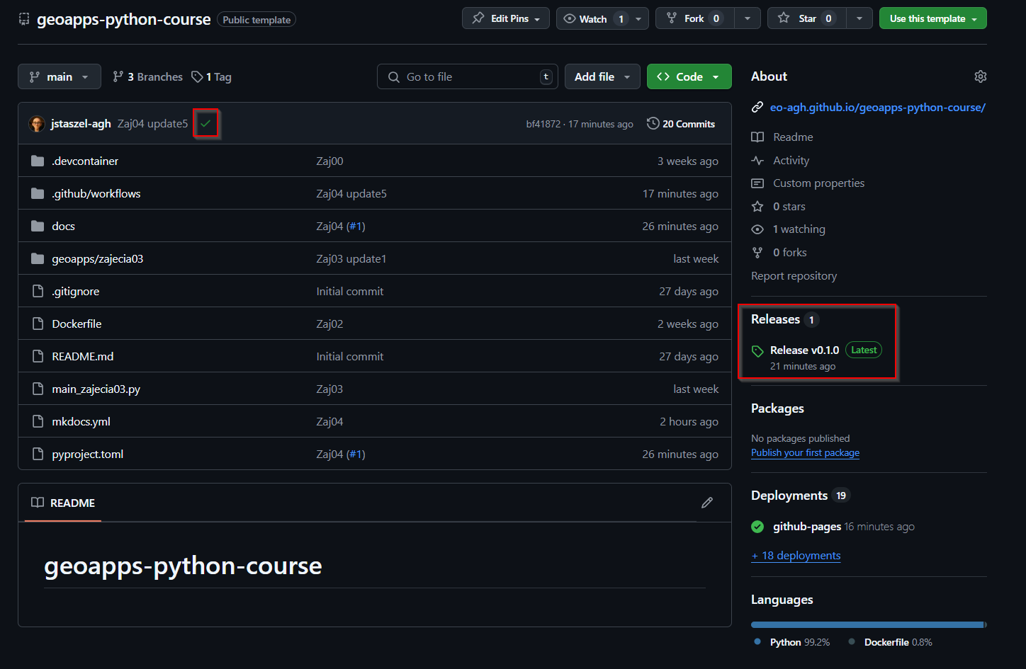 Informacje o workflow i release
